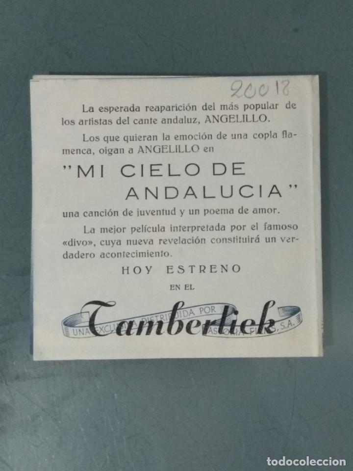 Cine: MI CIELO DE ANDALUCIA - PROGRAMA DE CINE DOBLE - Foto 3