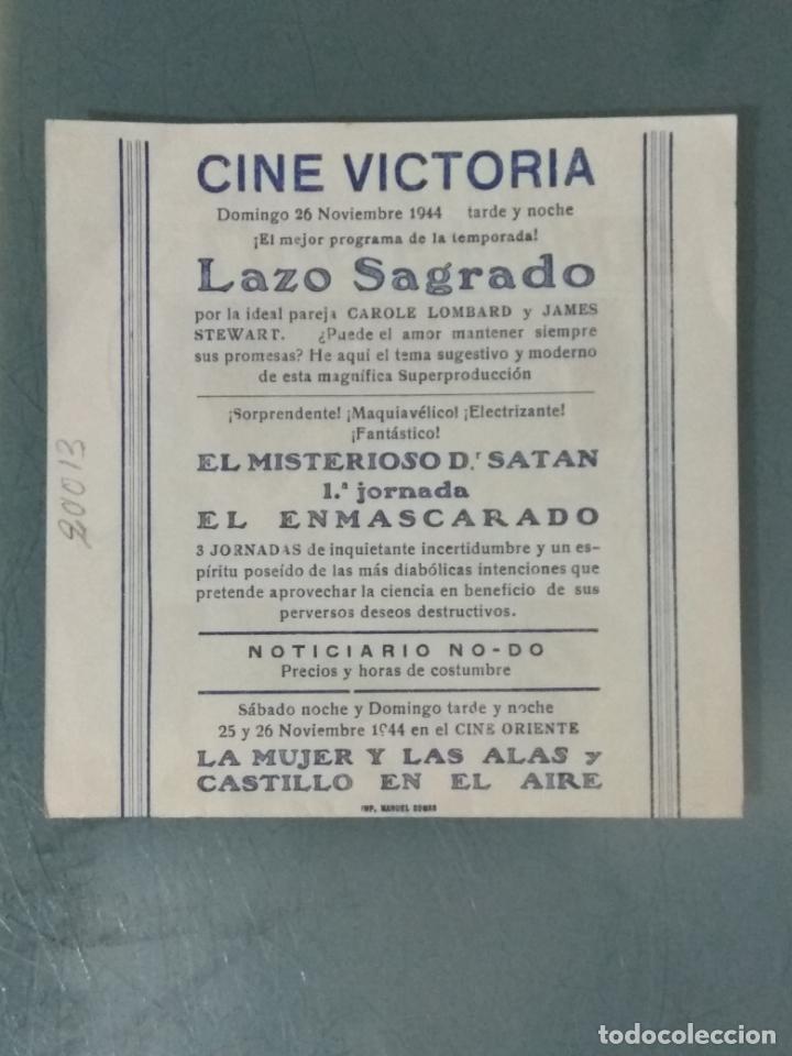 Cine: LAZO SAGRADO - PROGRAMA DE CINE DOBLE - Foto 3