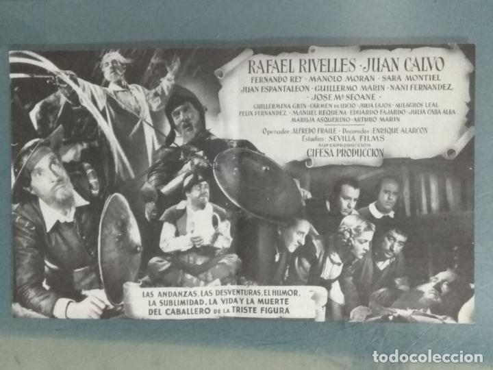 Cine: DON QUIJOTE DE LA MANCHA - PROGRAMA DE CINE DOBLE - Foto 2