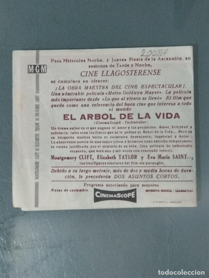 Cine: EL ARBOL DE LA VIDA - PROGRAMA DE CINE DOBLE - Foto 3