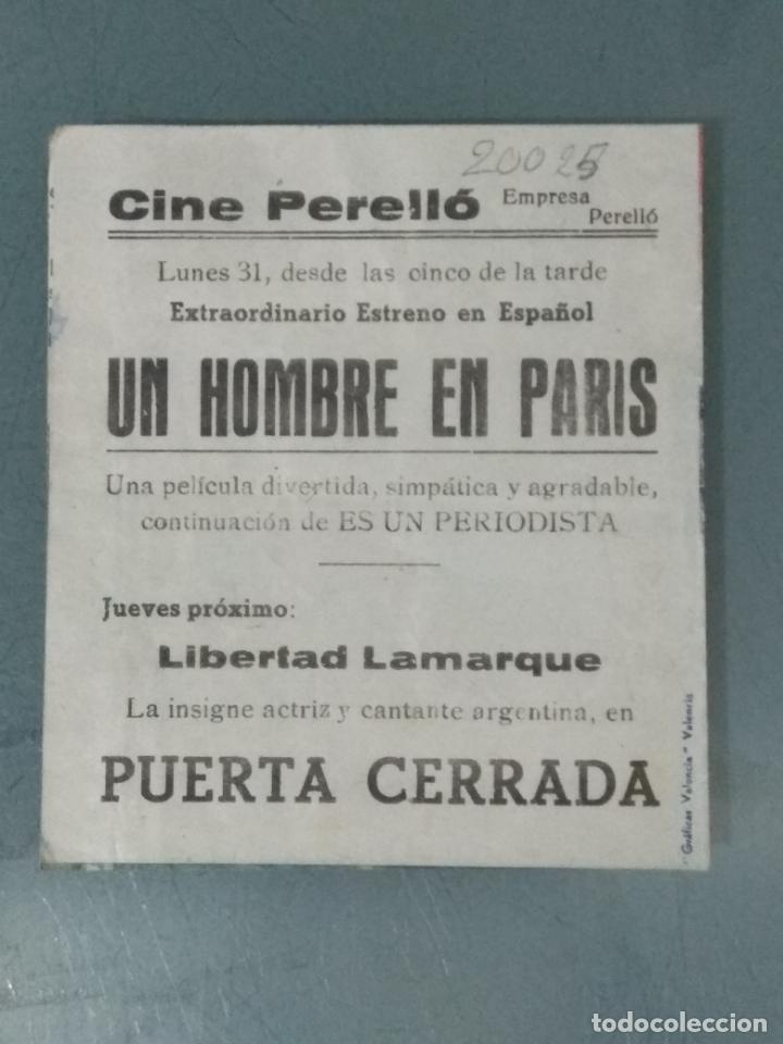 Cine: UN HOMBRE EN PARIS - PROGRAMA DE CINE DOBLE - Foto 3