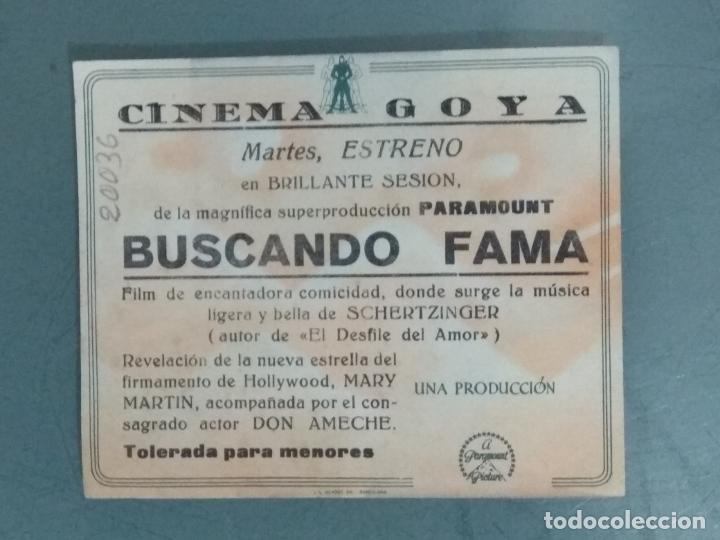 Cine: BUSCANDO FAMA - PROGRAMA DE CINE DOBLE - Foto 3