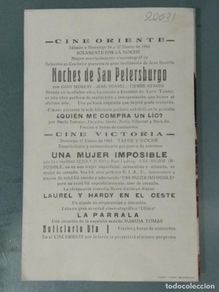 Cine: NOCHES DE SAN PETESBURGO - PROGRAMA DE CINE DOBLE - Foto 3