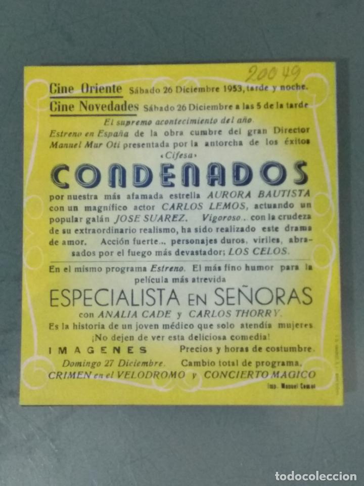 Cine: CONDENADOS - PROGRAMA DE CINE DOBLE - Foto 3