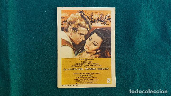Cine: PROGRAMA DE MANO CINE LA CAIDA DEL IMPERIO ROMANO (1963) CON CINE AL DORSO - Foto 1