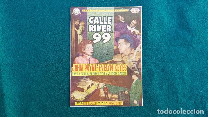 Cine: PROGRAMA DE MANO CINE CALLE RIVER, 99 (1958) CON CINE AL DORSO - Foto 1