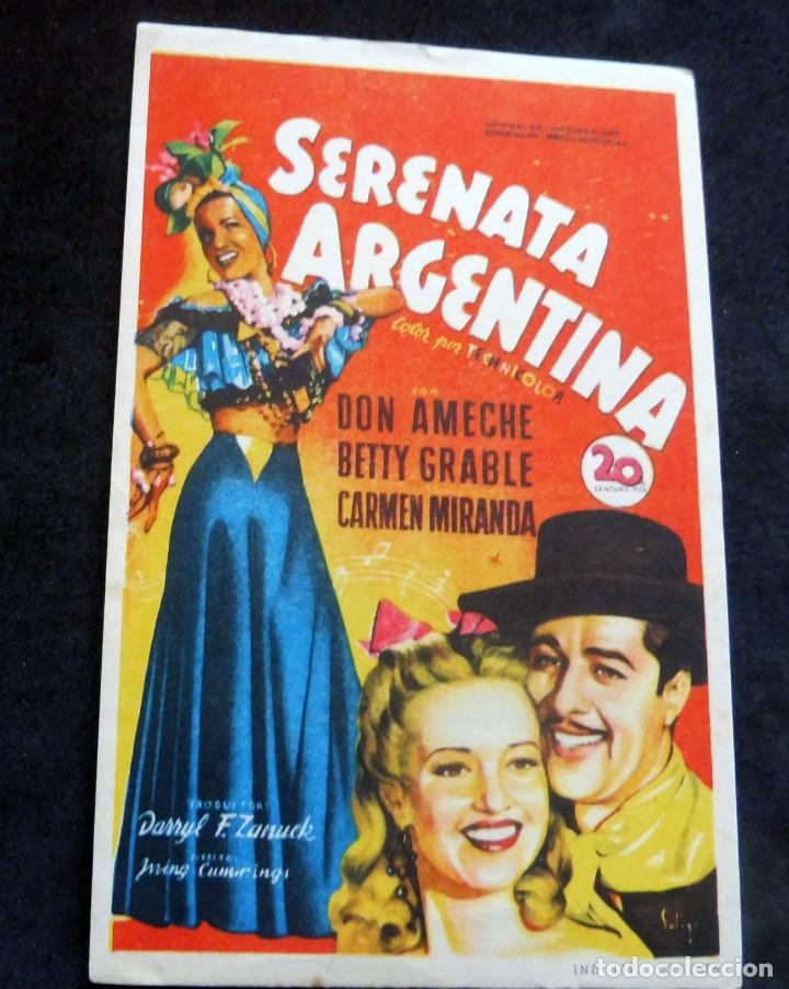 Cine: PROGRAMA DE CINE - SERENATA ARGENTINA - S/P - Foto 1