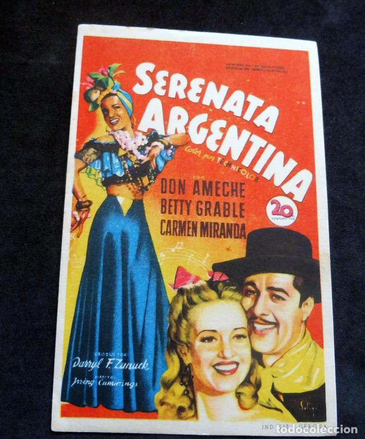 Cine: PROGRAMA DE CINE - SERENATA ARGENTINA - S/P - Foto 1