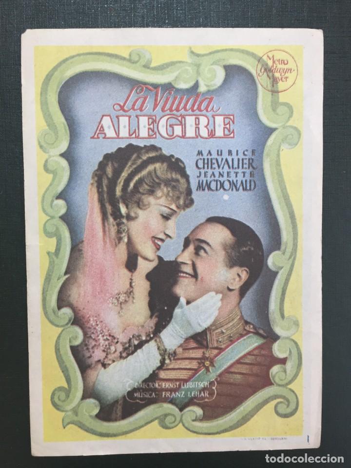 Cine: LA VIUDA ALEGRE - PROGRAMA SENCILLO - REVERSO SIN IMPRIMIR - Foto 1
