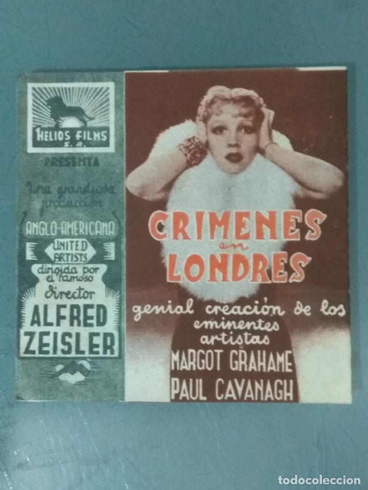 Cine: CRIMENES EN LONDRES - PROGRAMA DE CINE DOBLE - Foto 1