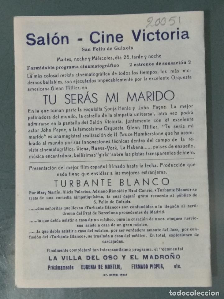 Cine: TU SERAS MI MARIDO - PROGRAMA DE CINE DOBLE - Foto 3