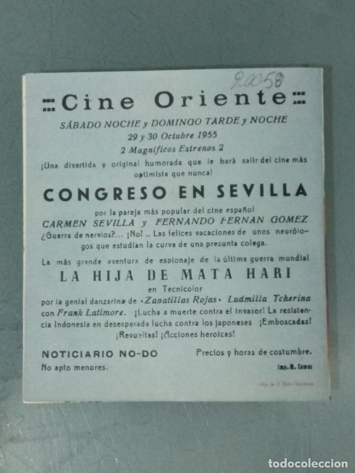 Cine: CONGRESO EN SEVILLA - PROGRAMA DE CINE DOBLE - Foto 3