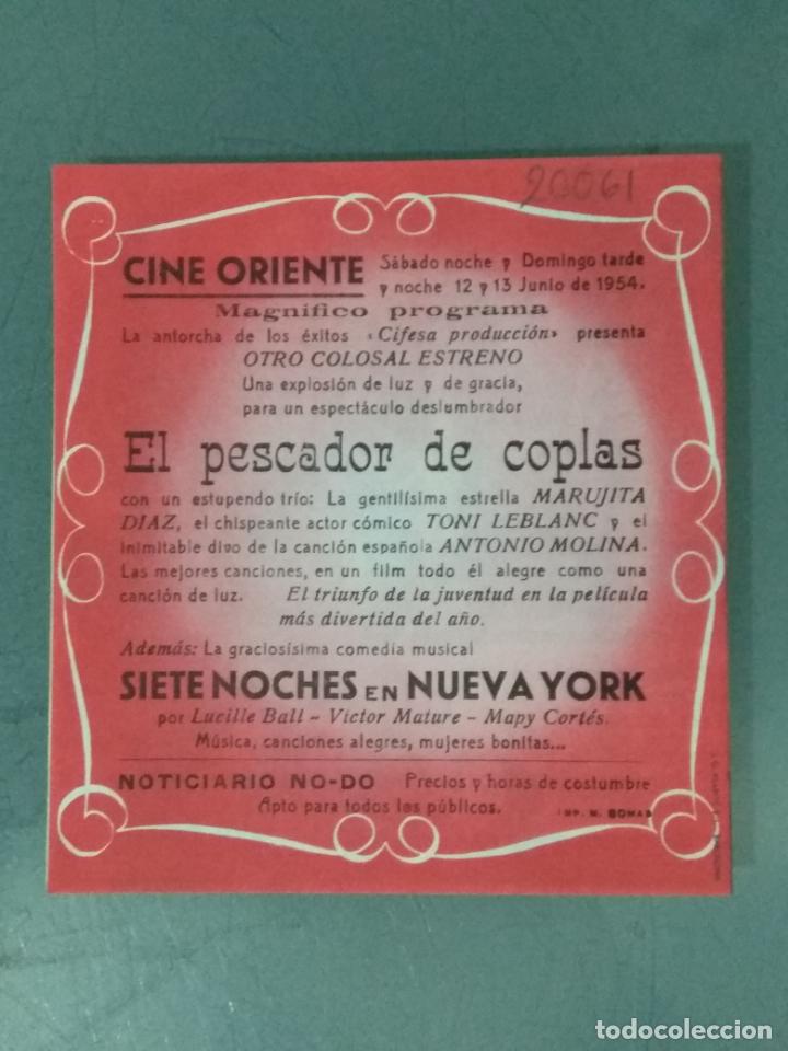 Cine: EL PESCADOR DE COPLAS - PROGRAMA DE CINE DOBLE - Foto 3