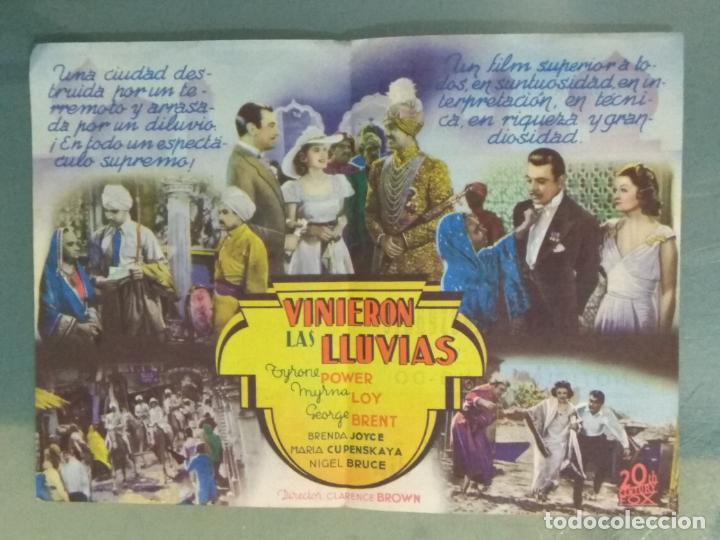 Cine: VINIERON LAS LLUVIAS - PROGRAMA DE CINE DOBLE - Foto 2