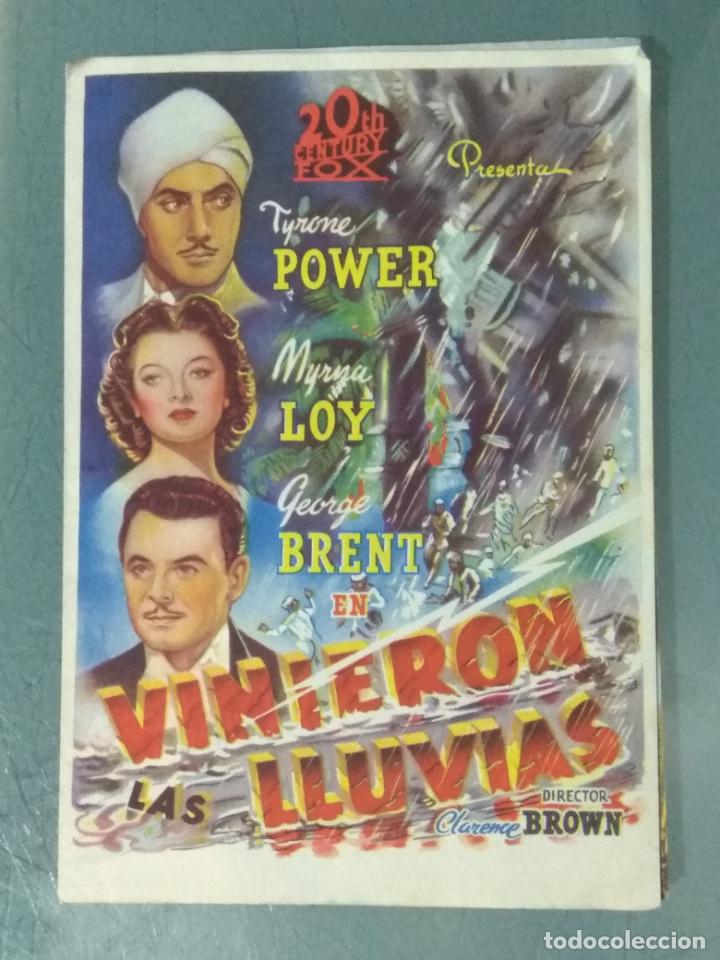 Cine: VINIERON LAS LLUVIAS - PROGRAMA DE CINE DOBLE - Foto 1