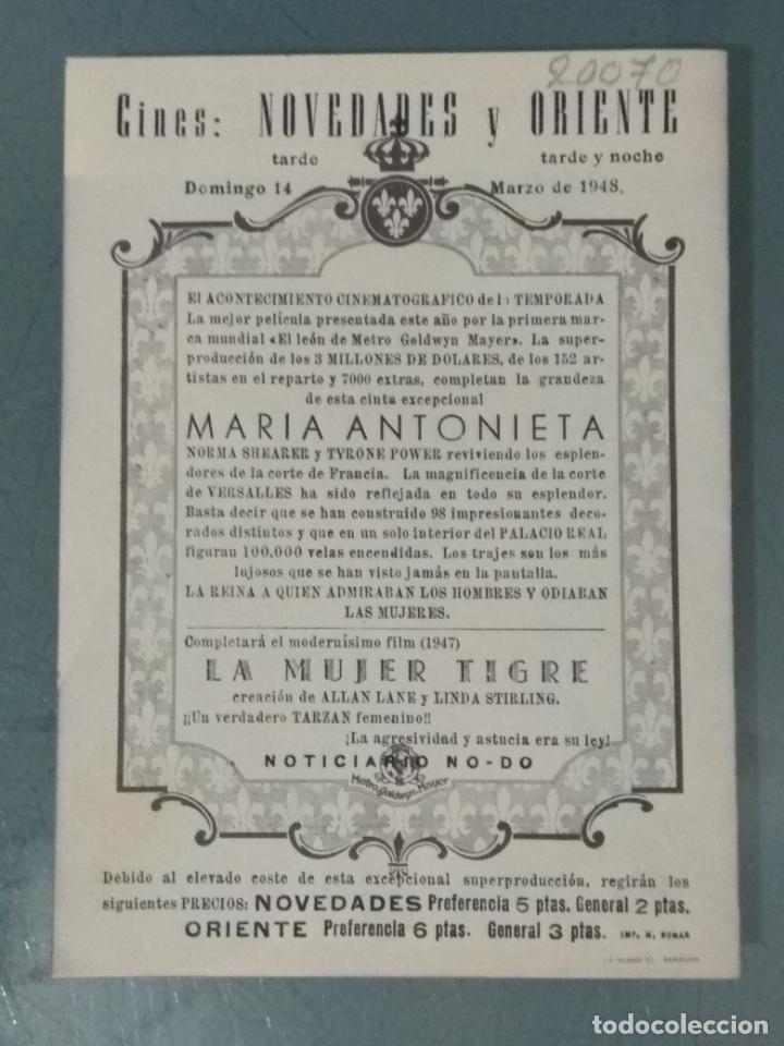 Cine: MARIA ANTONIETA - PROGRAMA DE CINE DOBLE - Foto 3