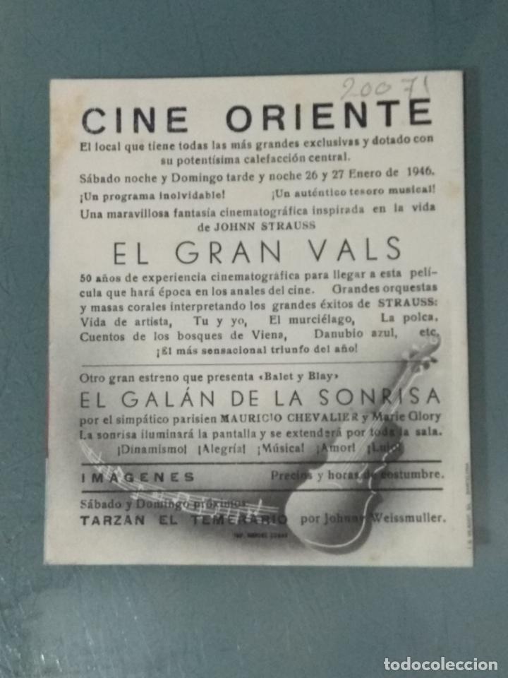 Cine: EL GRAN VALS - PROGRAMA DE CINE DOBLE - Foto 3