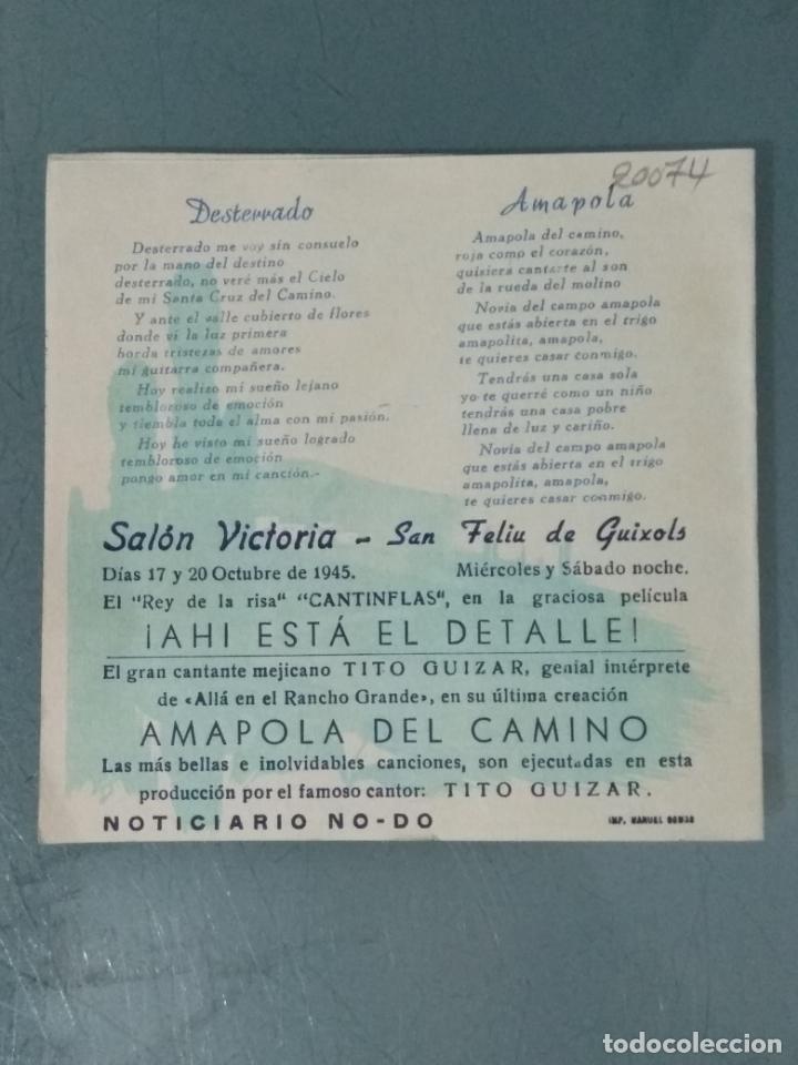 Cine: AMAPOLAS DEL CAMINO - PROGRAMA DE CINE DOBLE - Foto 3