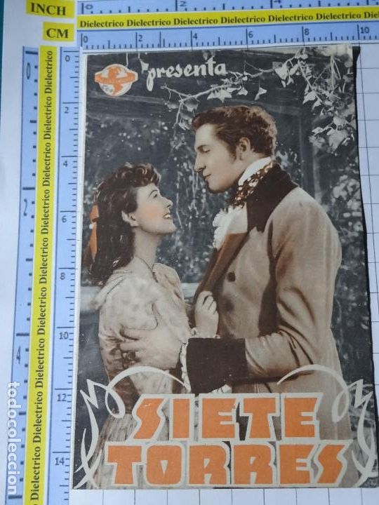 Cine: PROGRAMA CARTEL DE MANO. PEL&Iacute;CULA SIETE TORRES. DOBLE. 277 - Foto 1