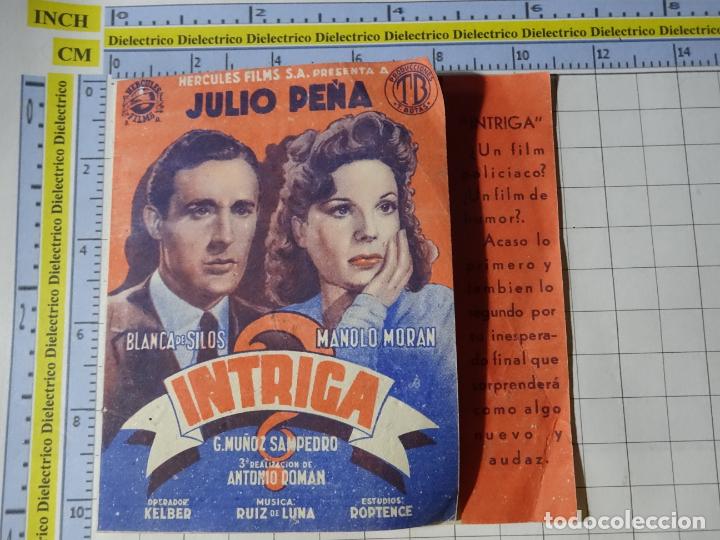Cine: PROGRAMA CARTEL DE MANO. PEL&Iacute;CULA INTRIGA. DOBLE. 286 - Foto 1