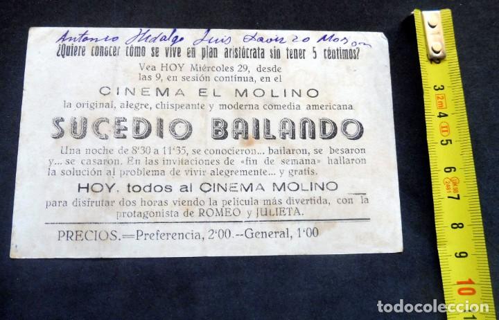 Cine: PROGRAMA DE CINE - SUCEDI&Oacute; BAILANDO - CINEMA EL MOLINO - Foto 2