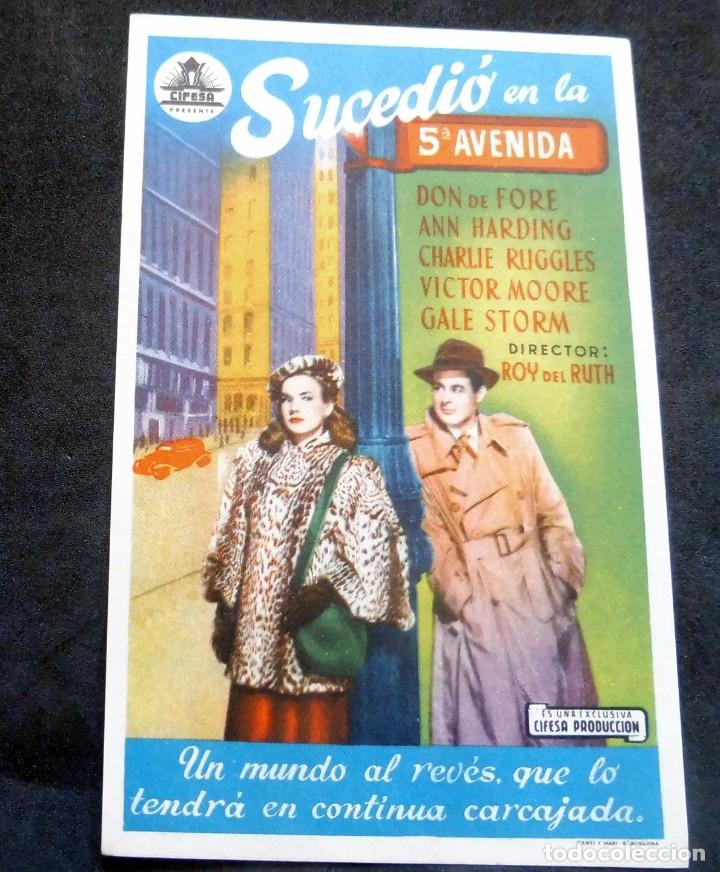 Cine: PROGRAMA DE CINE - SUCEDI&Oacute; EN LA 5&ordf; AVENIDA - S/P - Foto 1