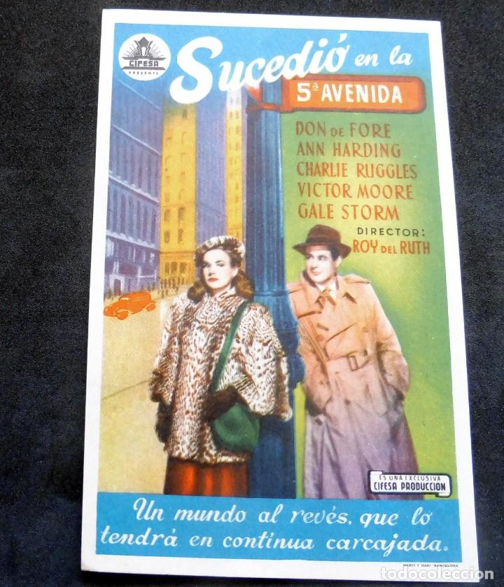 Cine: PROGRAMA DE CINE - SUCEDI&Oacute; EN LA 5&ordf; AVENIDA - S/P - Foto 1