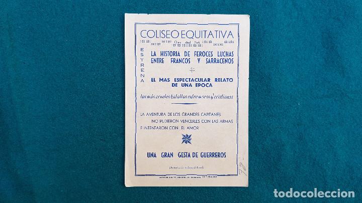 Cine: PROGRAMA DE MANO CINE ORLANDO (1958) CON CINE AL DORSO - Foto 2