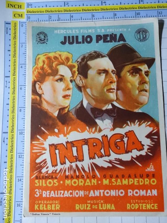 Cine: PROGRAMA CARTEL DE MANO. PEL&Iacute;CULA INTRIGA. PUBLICIDAD 323 - Foto 1