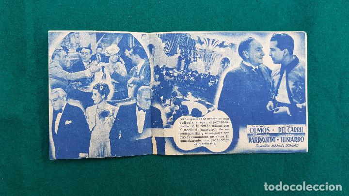 Cine: PROGRAMA DE MANO CINE LA VIDA ES UN TANGO (1941) CON CINE AL DORSO - Foto 2