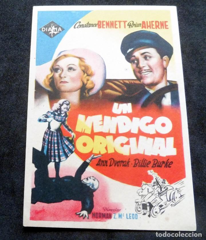 Cine: PROGRAMA DE CINE - UN MENDIGO ORIGINAL - S/P - Foto 1