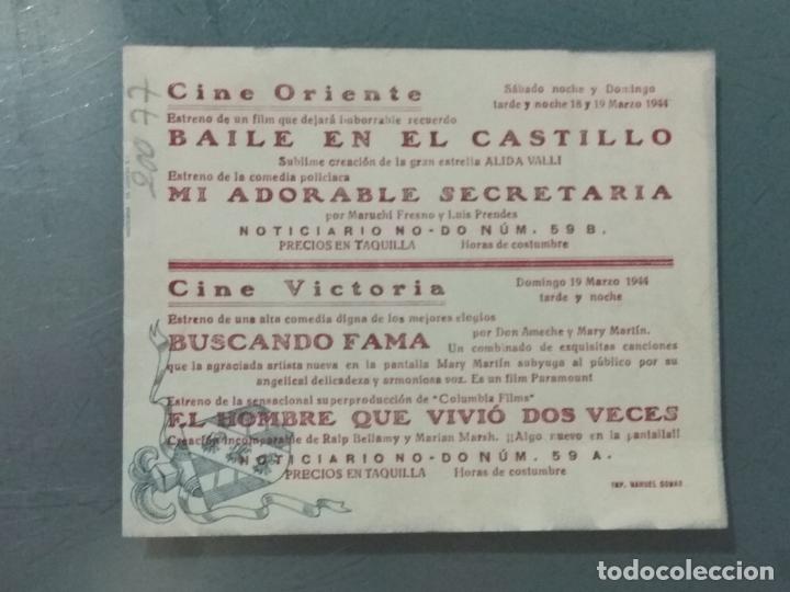 Cine: BAILE EN EL CASTILLO - PROGRAMA DE CINE DOBLE - Foto 3
