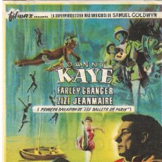 Cine: PROGRAMA DE CINE - EL FABULOSO ANDERSEN - DANNY KAYE - CINE ECHEGARAY (MÁLAGA) - 1958.