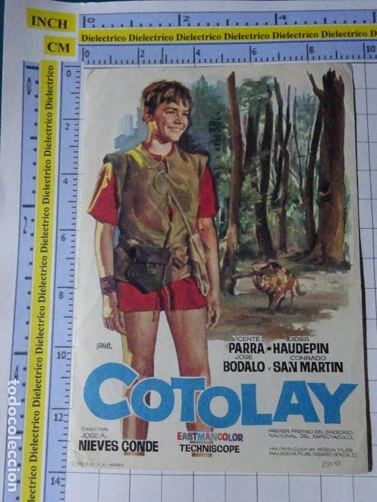 Cine: PROGRAMA CARTEL DE MANO. PEL&Iacute;CULA COTOLAY. SIN PUBLICIDAD. 345 - Foto 1