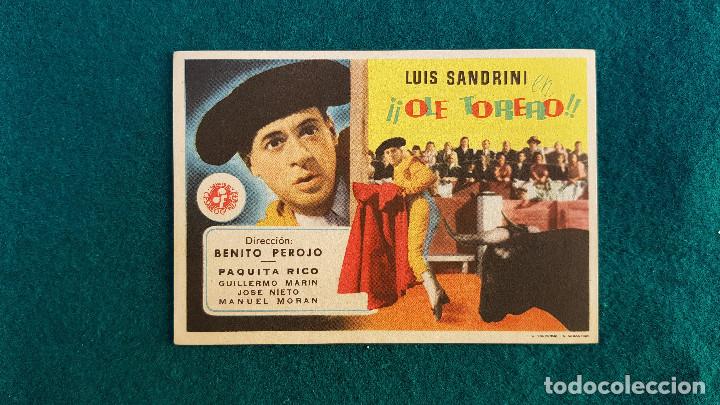Cine: PROGRAMA DE MANO CINE &iexcl;&iexcl;OLE TORERO!! (1952) CON CINE AL DORSO - Foto 1