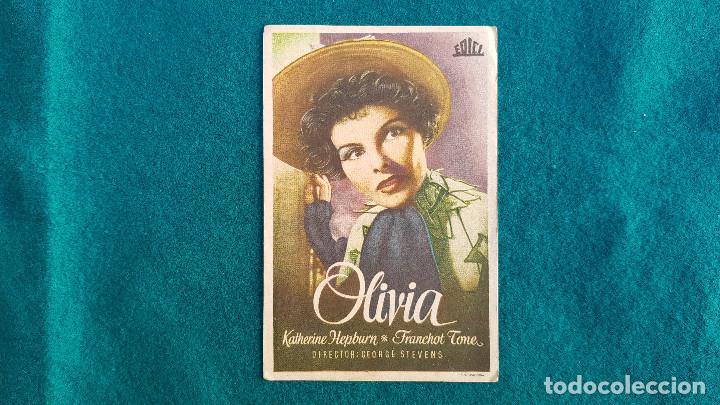 Cine: PROGRAMA DE MANO CINE OLIVIA (S/F) CON CINE AL DORSO - Foto 1