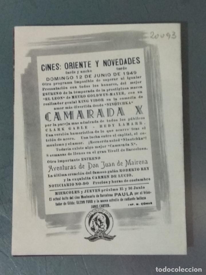Cine: CAMARADA X - PROGRAMA DE CINE DOBLE - Foto 3