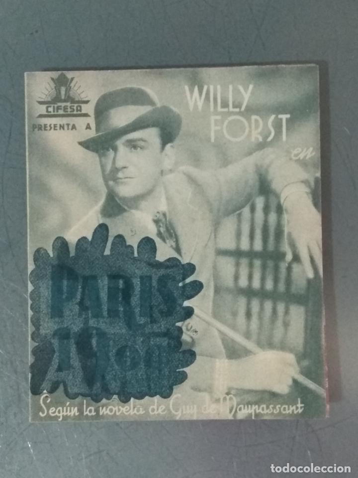 Cine: PARIS 1900WILLY FORST - PROGRAMA DE CINE DOBLE - Foto 1
