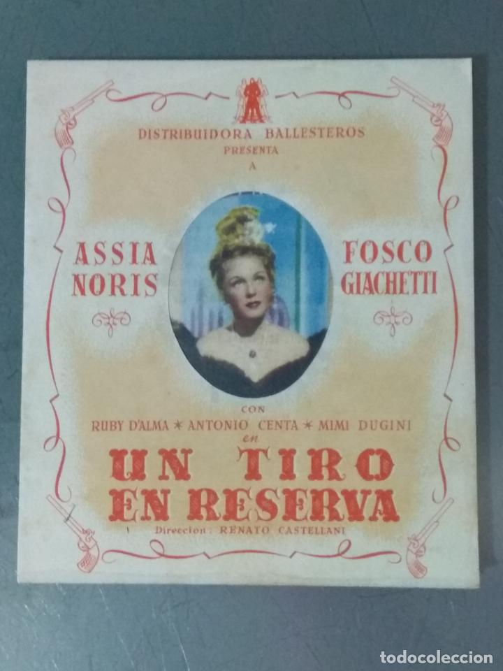 Cine: UN TIRO EN RESERVA - PROGRAMA DE CINE DOBLE - Foto 1