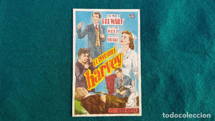 Cine: PROGRAMA DE MANO CINE EL INVISIBLE HARVEY (1952) CON CINE AL DORSO - Foto 1