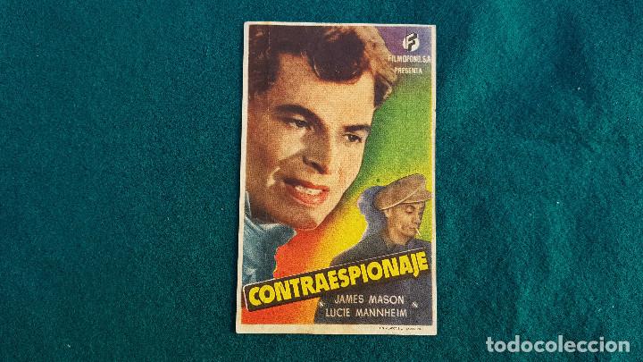Cine: PROGRAMA DE MANO CINE CONTRAESPIONAJE (1945) CON CINE AL DORSO - Foto 1