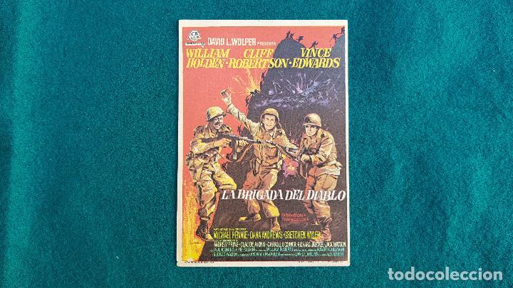 Cine: PROGRAMA DE MANO CINE LA BRIGADA DEL DIABLO (1964) CON CINE AL DORSO - Foto 1