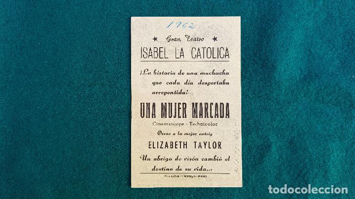 Cine: PROGRAMA DE MANO CINE UNA MUJER MARCADA (1962) CON CINE AL DORSO - Foto 2