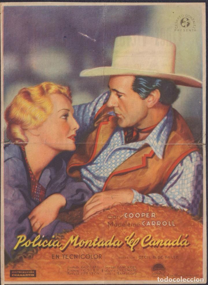 Kino: Programa sencillo de POLIC&Iacute;A MONTADA DEL CANAD&Aacute; (1940) - Cines Victoria y Constancia de Silla