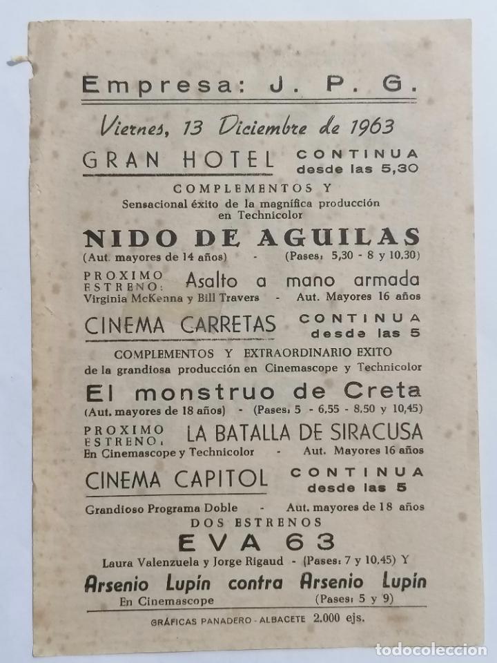 Cine: PROGRAMA DE CINE, EVA 63, CINE CAPITOL, A&Ntilde;OS 60 - Foto 2