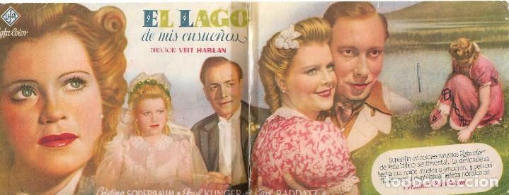 Cine: PN - PROGRAMA DOBLE - EL LAGO DE MIS ENSUE&Ntilde;OS - CRISTINA SODERBAUM - CINE GOYA (M&aacute;laga) - 1943. - Foto 2