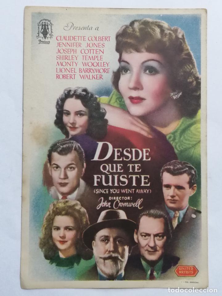Cine: PROGRAMA DE CINE, DESDE QUE TE FUISTE, A&Ntilde;OS 50 - Foto 1