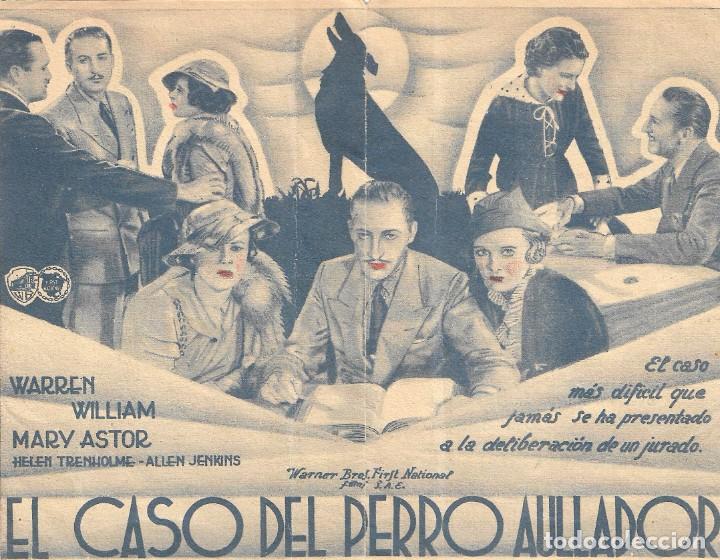 Cine: PN - PROGRAMA DOBLE - EL CASO DEL PERRO AULLADOR - WARREN WILLIAM, MARY ASTOR - CENTRAL CINEMA 1937 - Foto 2 - 223964803