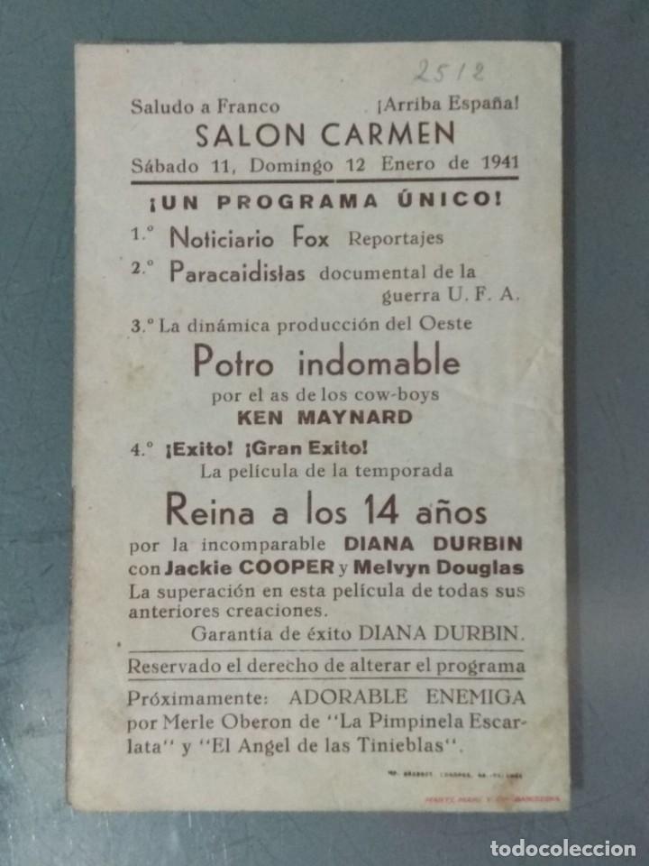 Cine: REINA A LOS 14 A&Ntilde;OS - PROGRAMA DE CINE DOBLE. - Foto 3