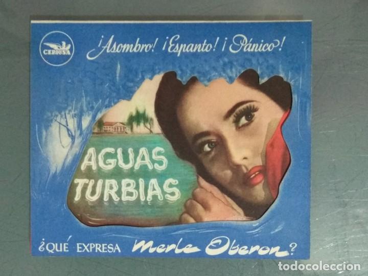 Cine: AGUAS TURBIAS - PROGRAMA DE CINE DOBLE TROQUELADO.